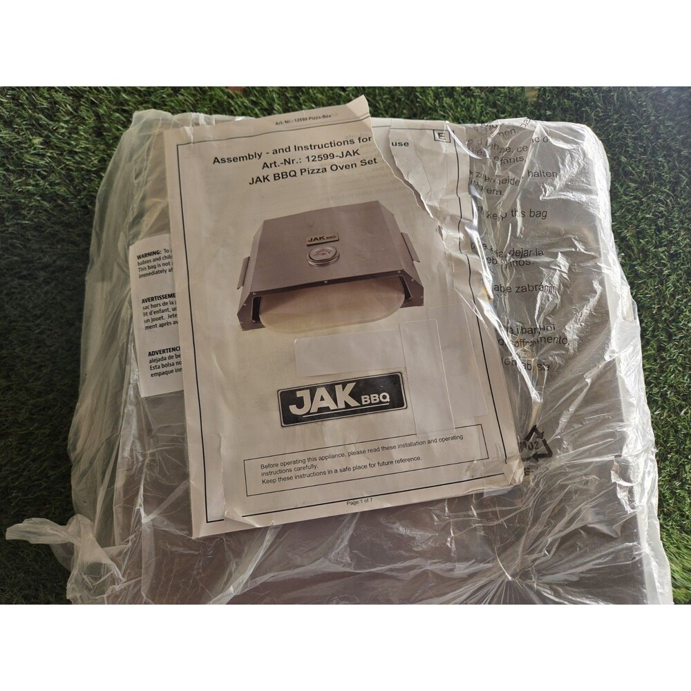 JAK BBQ Pizza Oven Set J 20 black Pizza Oven Kit NEW OPEN BOX (122428 LOC.CTRB12
